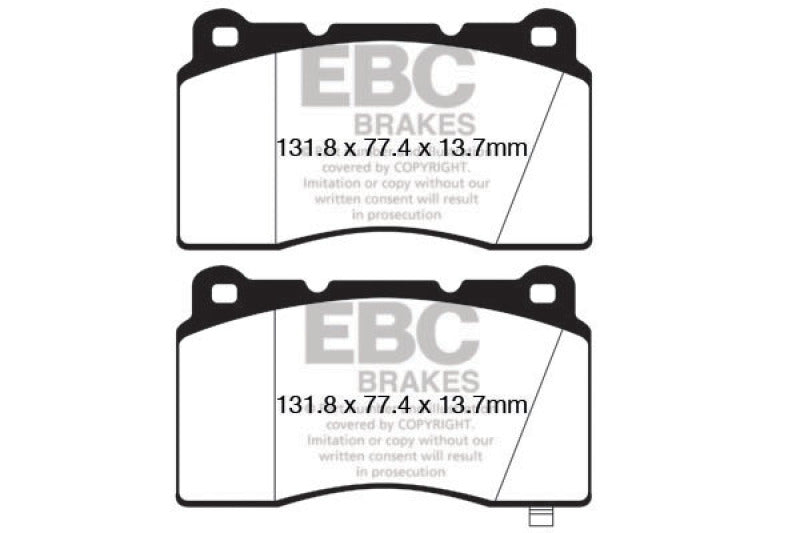 Load image into Gallery viewer, EBC 09+ Hyundai Genesis Coupe 2.0 Turbo (Brembo) Bluestuff Front Brake Pads
