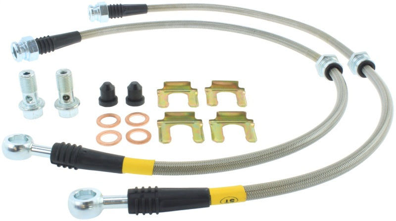 Load image into Gallery viewer, StopTech 95-99 Mitsubishi Eclipse Stainless Steel Front Brake Lines
