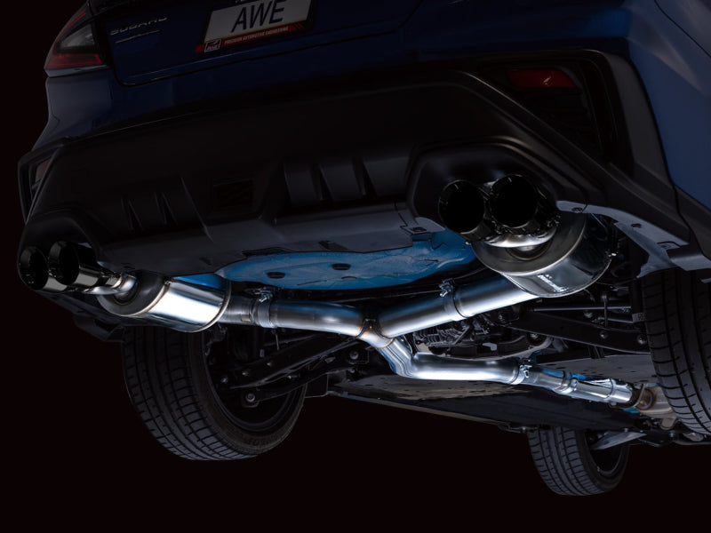 Load image into Gallery viewer, AWE Tuning 2022+ VB Subaru WRX Touring Edition Exhaust - Diamond Black Tips
