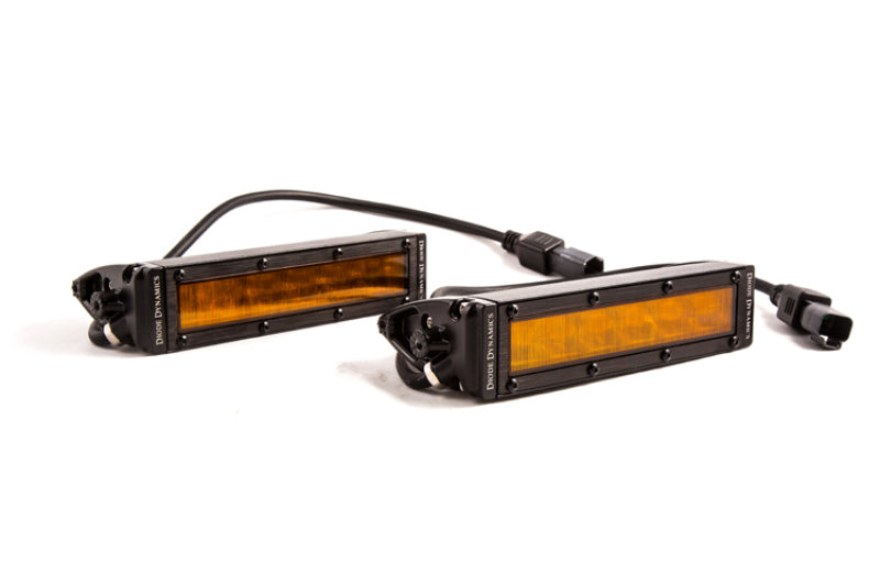 Load image into Gallery viewer, Diode Dynamics 6 In LED Light Bar Single Row Straight SS6 - Amber Wide Light Bar (Pair)
