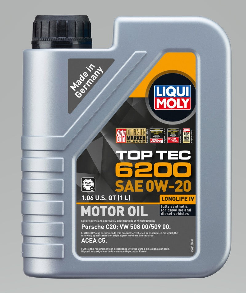 Load image into Gallery viewer, LIQUI MOLY 1L Top Tec 6200 Motor Oil 0W20

