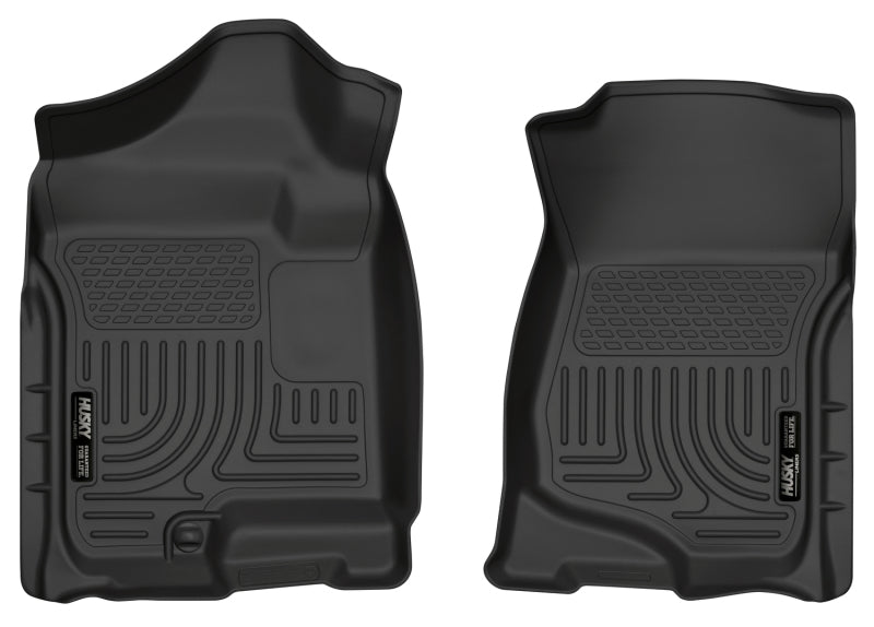 Load image into Gallery viewer, Husky Liners 07-14 Cadillac Escalade ESV/EXT Weatherbeater Black Front Floor Liners

