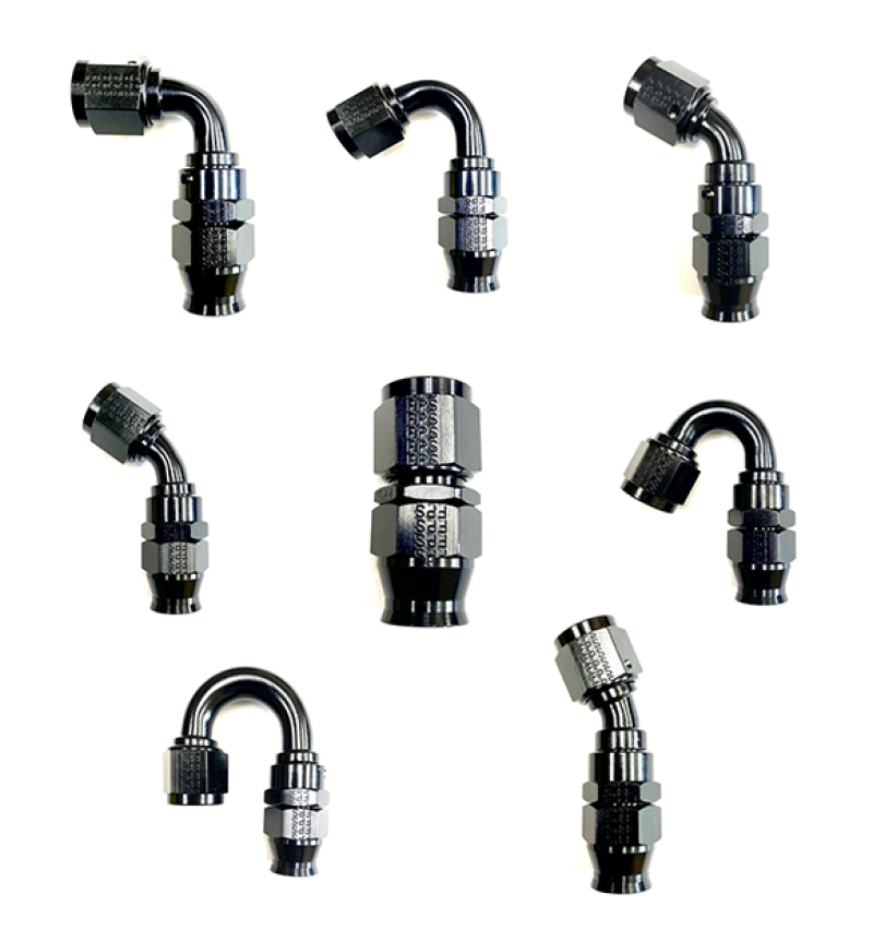 Load image into Gallery viewer, Fragola -10AN Real Street x 90 Degree Hose End Black For PTFE Hose
