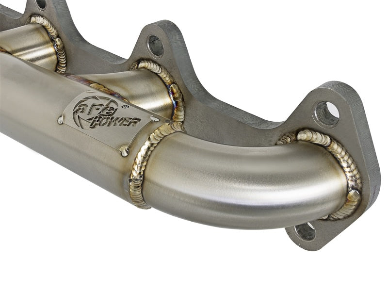 Load image into Gallery viewer, aFe Twisted Steel Header Turbo Manifold (T3) 98.5-02 Dodge Diesel Trucks L6 5.9L (td)
