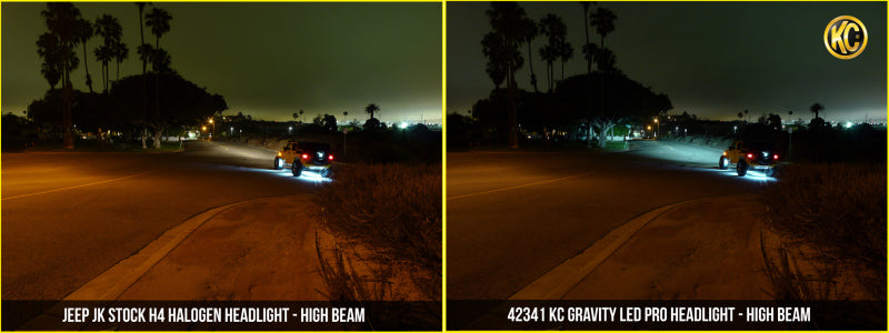 Load image into Gallery viewer, KC HiLiTES 07-18 Jeep JK (Not for Rubicon/Sahara) 7in. Gravity LED Pro DOT Headlight (Pair Pack Sys)
