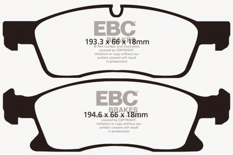 Load image into Gallery viewer, EBC 11+ Dodge Durango 3.6 Ultimax2 Front Brake Pads
