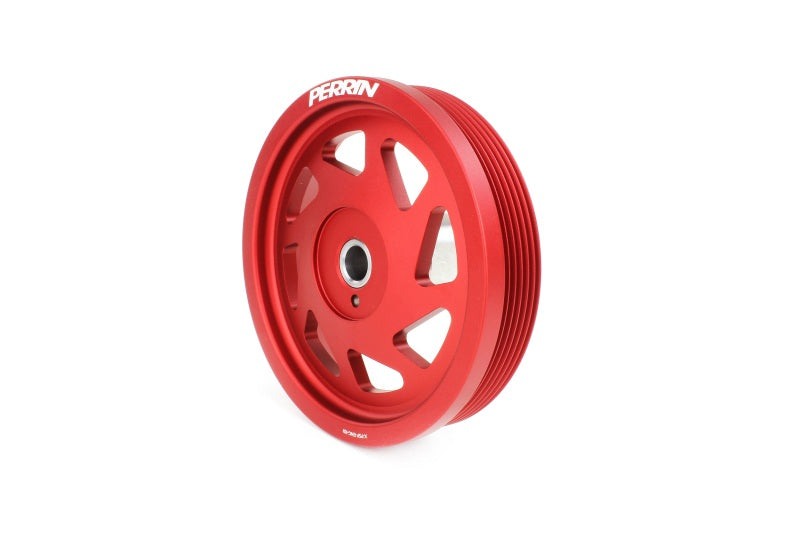 Load image into Gallery viewer, Perrin 19-21 Subaru WRX / 16-18 Forester Lightweight Crank Pulley (FA/FB Engines w/Large Hub) - Red
