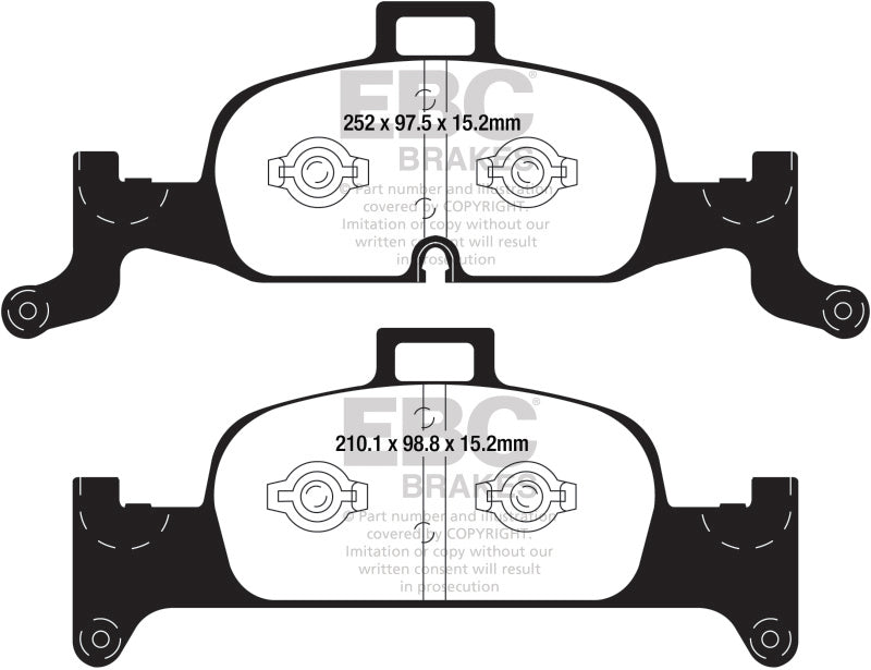 Load image into Gallery viewer, EBC 2018+ Audi A4 Allroad Quattro 2.0L Turbo Yellowstuff Front Brake Pads
