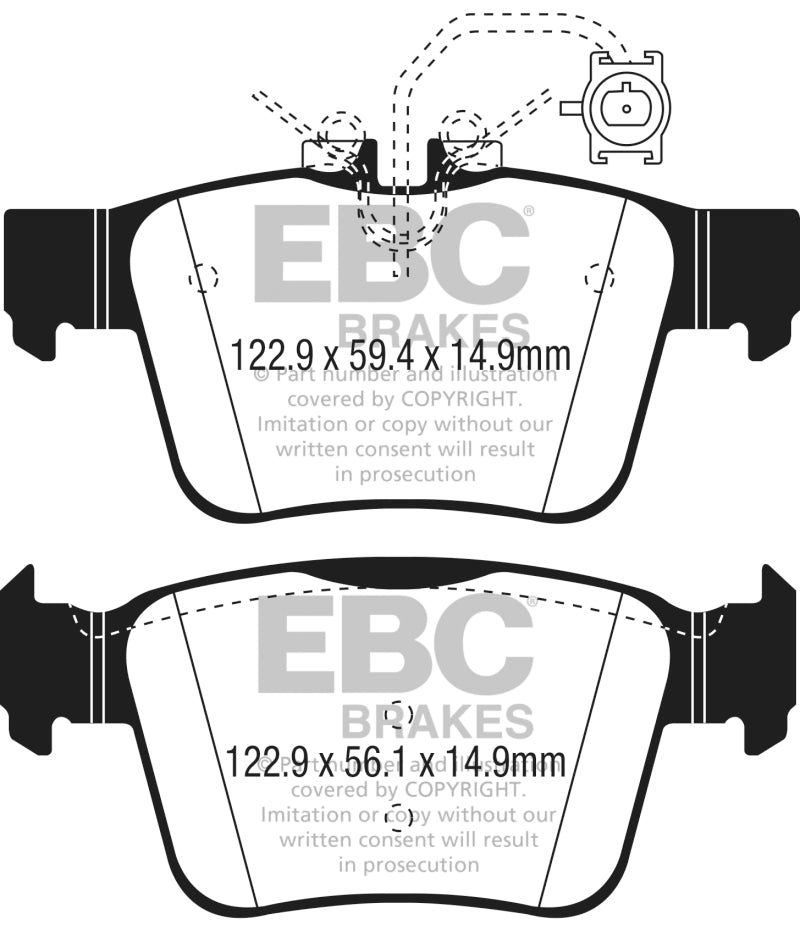 Load image into Gallery viewer, EBC 2017+ Alfa Romeo Giulia 2.0L Turbo Greenstuff Rear Brake Pads
