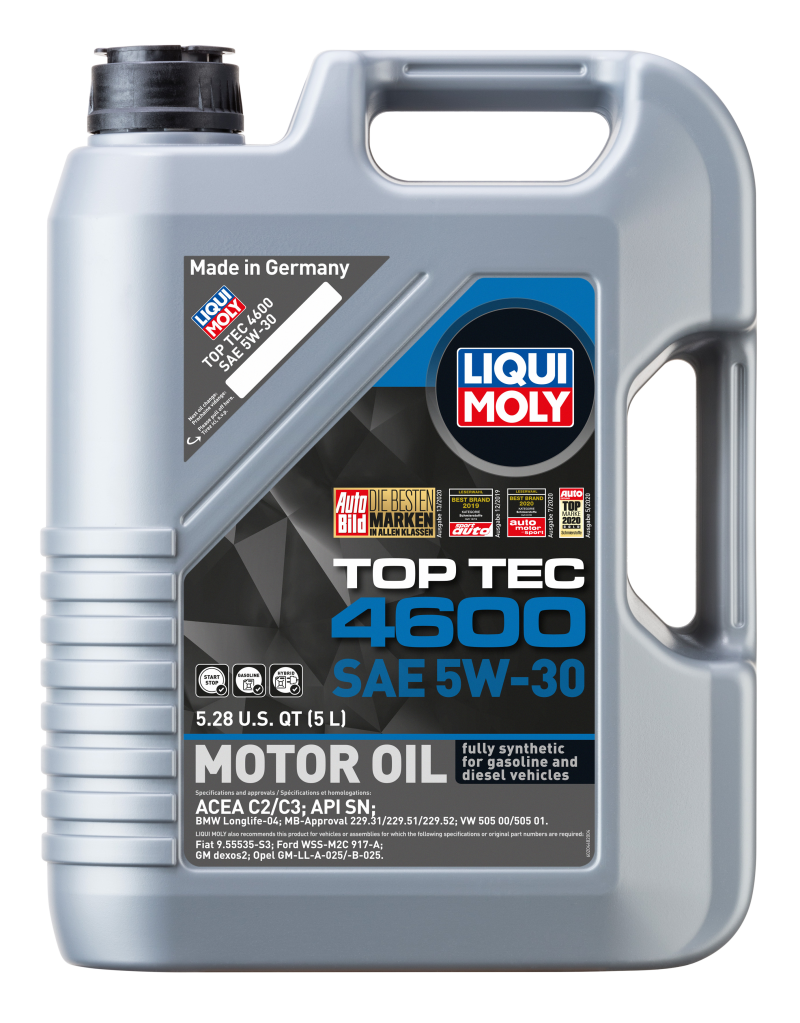 Load image into Gallery viewer, LIQUI MOLY 5L Top Tec 4600 Motor Oil 5W30
