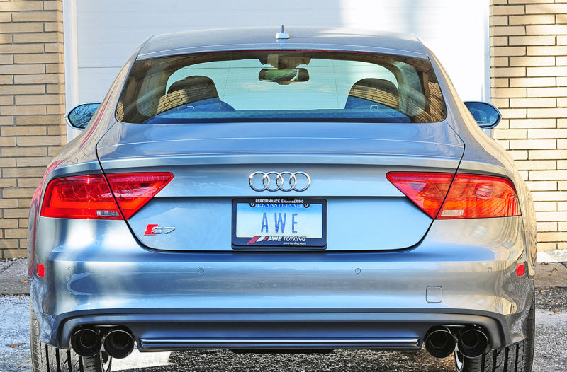 Load image into Gallery viewer, AWE Tuning Audi C7 / C7.5 S7 4.0T Track Edition Exhaust - Diamond Black Tips

