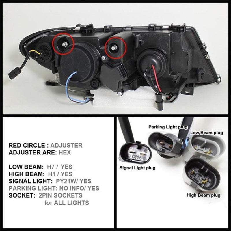 Load image into Gallery viewer, Spyder BMW E46 3-Series 02-05 4DR Projector Headlights 1PC LED Halo Blk PRO-YD-BMWE4602-4D-AM-BK
