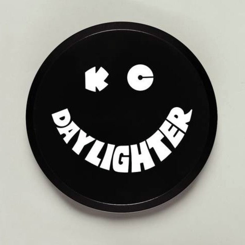 Load image into Gallery viewer, KC HiLiTES 6in. Round Hard Cover for Daylighter/SlimLite/Pro-Sport (Single) - Black w/White Smile

