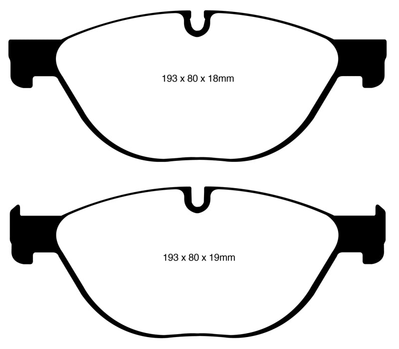 Load image into Gallery viewer, EBC 12-13 BMW 528 2.0 Turbo (F10) Performance Yellowstuff Front Brake Pads
