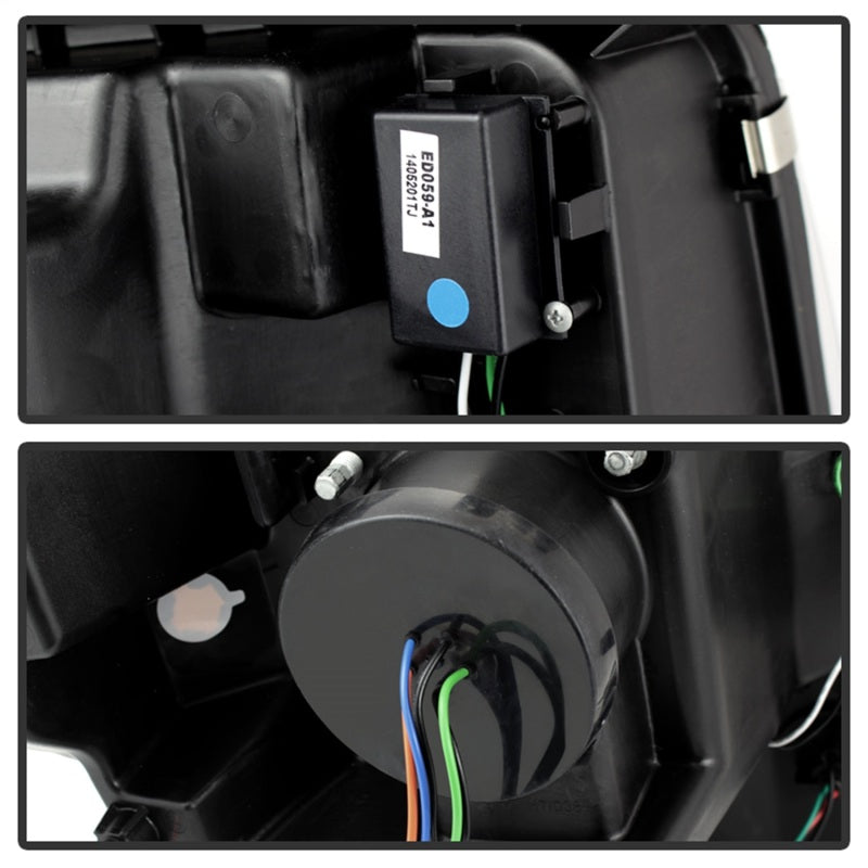 Load image into Gallery viewer, Spyder Ford F150 13-14 Projector Fctry Xenon Model- Light Bar DRL Blk PRO-YD-FF15013-LBDRL-HID-BK
