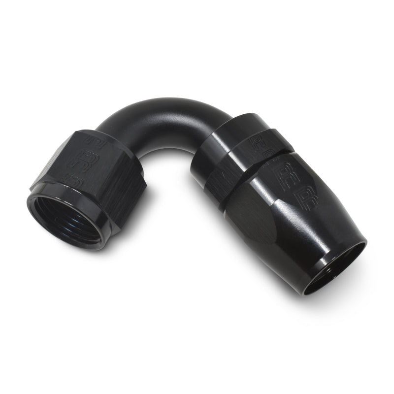 Load image into Gallery viewer, Russell Performance -6 AN Black 120 Degree Full Flow Swivel Hose End
