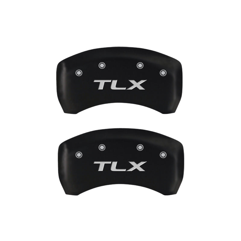 Load image into Gallery viewer, MGP 4 Caliper Covers Engraved Front Acura Engraved Rear TLX Red finish silver ch
