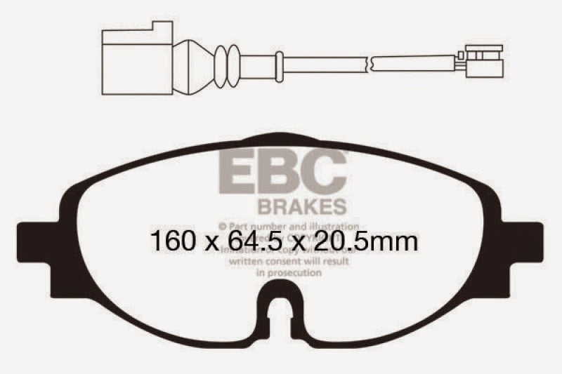 Load image into Gallery viewer, EBC 14+ Audi A3 1.8 Turbo Greenstuff Front Brake Pads
