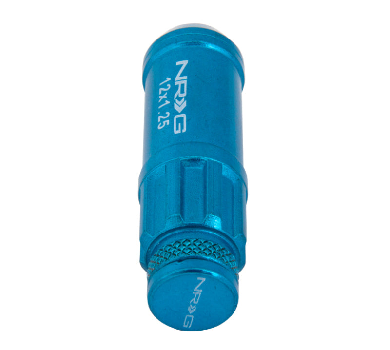 Load image into Gallery viewer, NRG 700 Series M12 X 1.25 Steel Lug Nut w/Dust Cap Cover Set 21 Pc w/Locks &amp; Lock Socket - Blue
