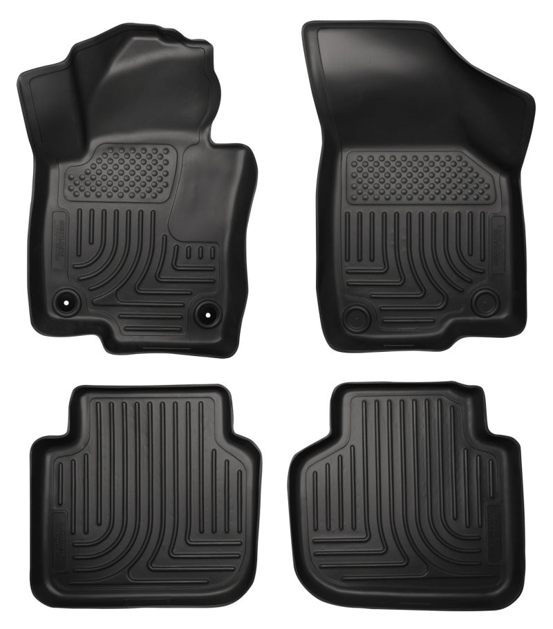 Load image into Gallery viewer, Husky Liners 2012 Volkswagen Passat WeatherBeater Combo Black Floor Liners
