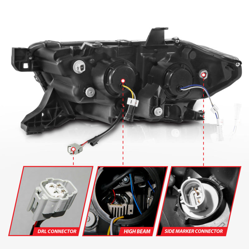 Load image into Gallery viewer, ANZO 16-22 Toyota Tacoma LED Projector Headlights w/ Light Bar Sequential Black Housing w/Initiation
