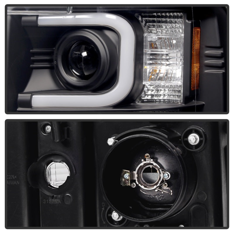 Load image into Gallery viewer, Spyder Chevy Silverado 2014-16 2500 HD Projector Headlights Light Bar DRL Blk PRO-YD-CSHD14-LBDRL-BK
