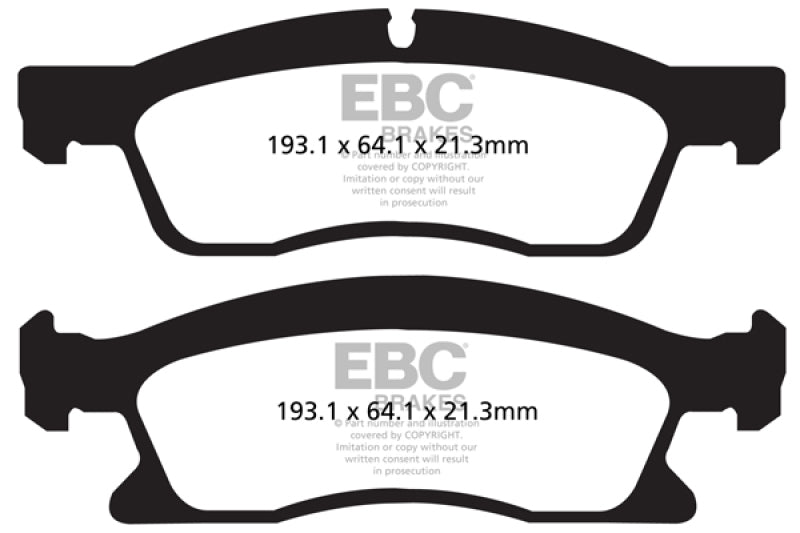 Load image into Gallery viewer, EBC 13+ Dodge Durango 5.7 Greenstuff Front Brake Pads
