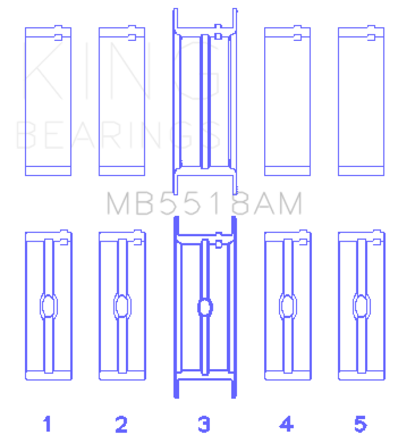 Load image into Gallery viewer, King AMC / Jeep 390 &amp; 401 (Undersize 0.10IN) Crankshaft Main Bearing Set
