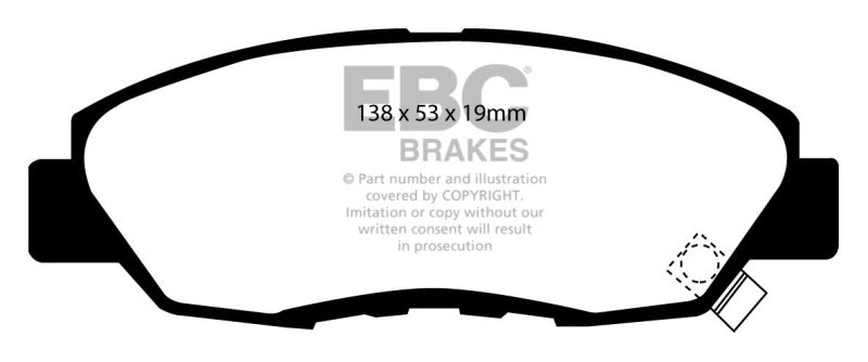 Load image into Gallery viewer, EBC 97 Acura CL 2.2 Yellowstuff Front Brake Pads
