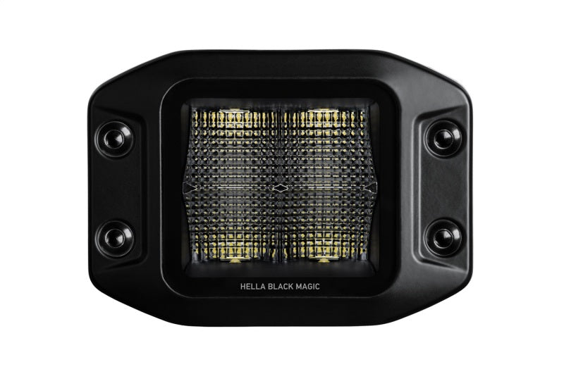 Load image into Gallery viewer, Hella Universal Black Magic 3.2in L.E.D. Cube Kit - Flood Beam (Flush Mount)
