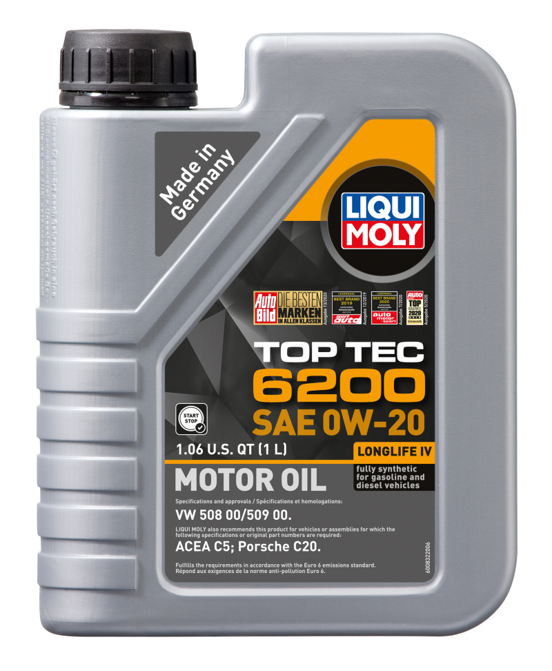 Load image into Gallery viewer, LIQUI MOLY 1L Top Tec 6200 Motor Oil 0W20
