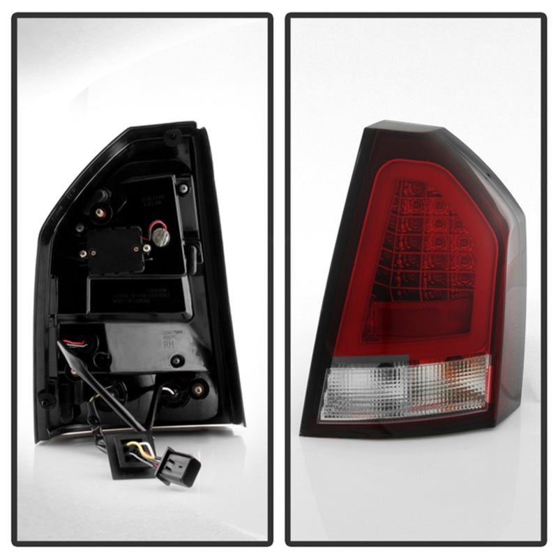Load image into Gallery viewer, Spyder Chrysler 300C 08-10 V2 Light Bar LED Tail Lights - Red Clear ALT-YD-C308V2-LED-RC
