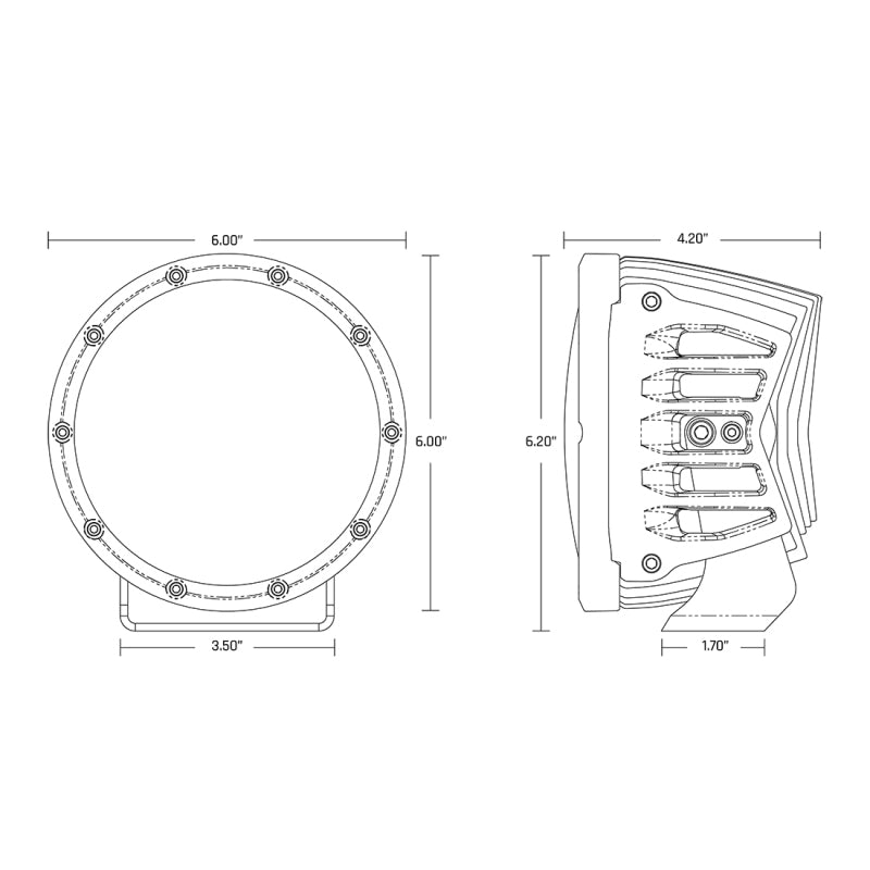 Load image into Gallery viewer, Rigid Industries 360-Series 6in SAE Fog w/ Amber PRO Lens - White (Pair)
