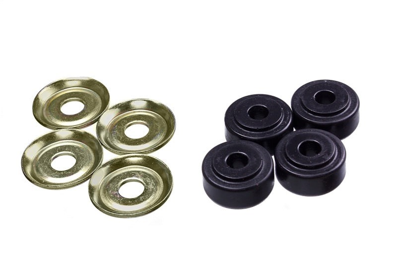 Load image into Gallery viewer, Energy Suspension Black Shock Tower Bushing Set 7/8in Nipple 3/8in ID 1-1/4in OD
