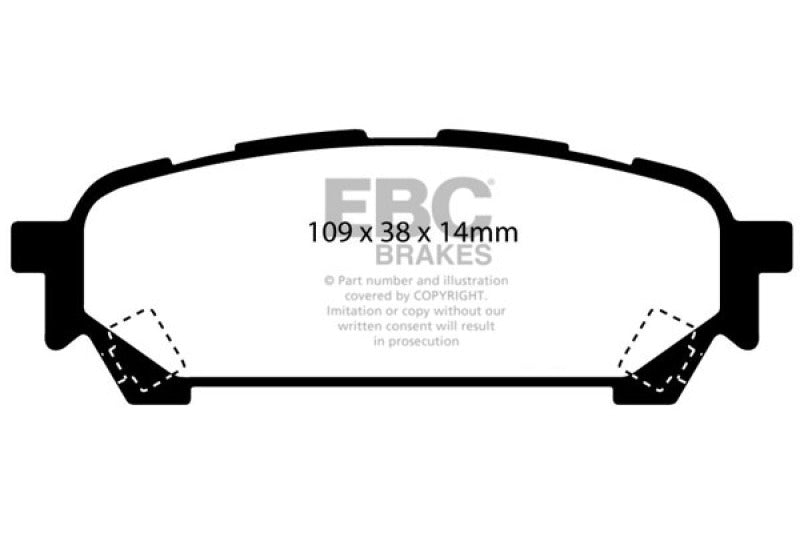 Load image into Gallery viewer, EBC 04-06 Saab 9-2X 2.0 Turbo Yellowstuff Rear Brake Pads
