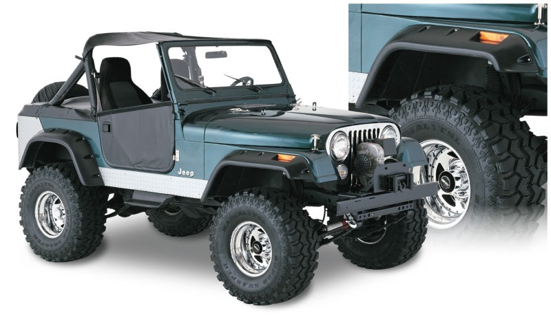 Load image into Gallery viewer, Bushwacker 59-83 Jeep CJ5 Cutout Style Flares 4pc - Black
