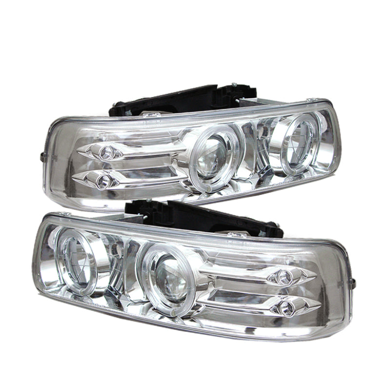 Load image into Gallery viewer, Spyder Chevy Silverado 1500/2500 99-02Projector Headlights LED Halo LED Chrome PRO-YD-CS99-HL-C

