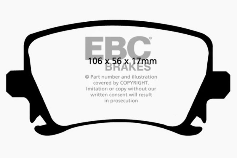 Load image into Gallery viewer, EBC 06-13 Audi A3 2.0 Turbo (Girling rear caliper) Redstuff Rear Brake Pads
