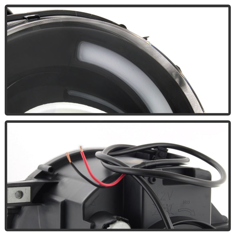 Load image into Gallery viewer, xTune 15-17 Jeep Renegade Light Bar DRL Projector Headlights -Black (PRO-JH-JREN-LBDRL-BK)
