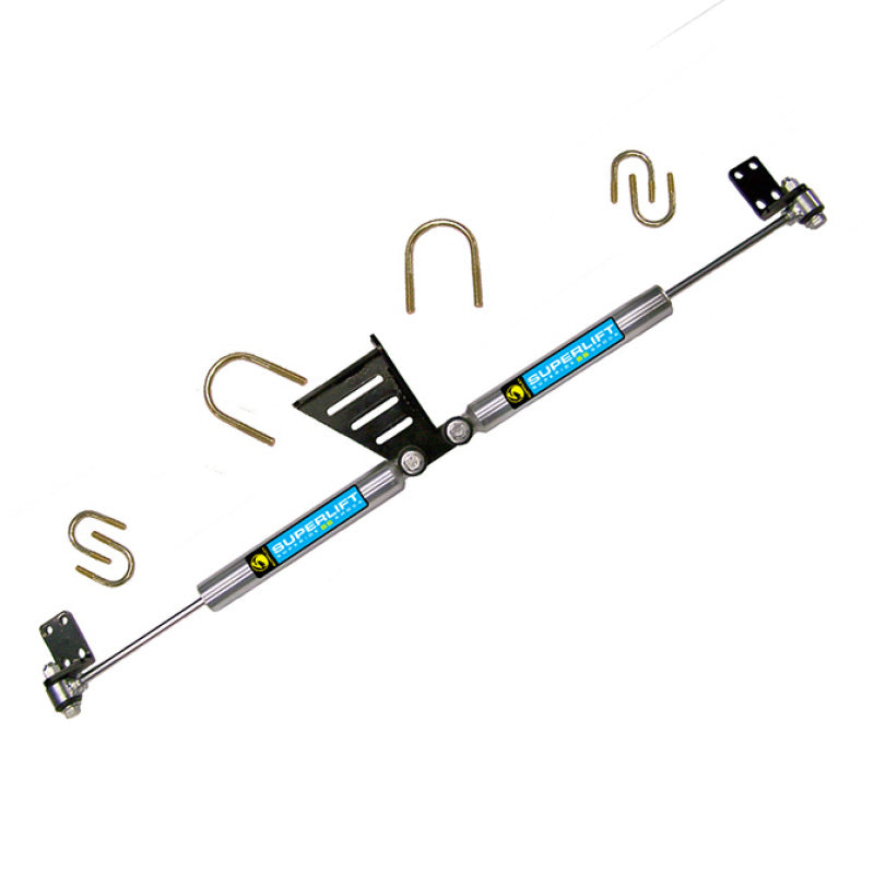 Load image into Gallery viewer, Superlift 07-18 Jeep Wrangler JK High Clearance Dual Steering Stabil. Kit- SR SS by Bilstein (Gas)
