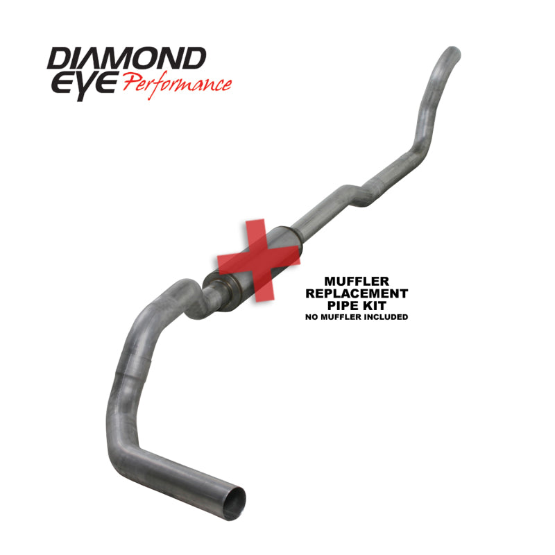 Load image into Gallery viewer, Diamond Eye KIT 4in TB MFLR RPLCMENT PIPE SGL AL: 2-WHEEL DRIVE ONLY 89-93 DODGE CUMMINS 5.9L
