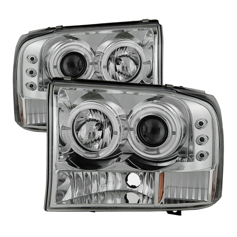 Load image into Gallery viewer, Spyder Ford F250 Super Duty 99-04 Projector Version 2 LED Halo LED Chrm PRO-YD-FF25099-1P-G2-C
