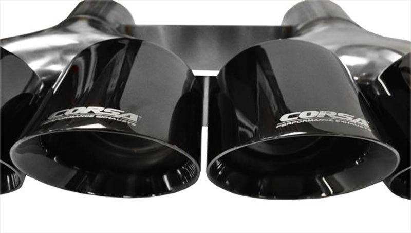 Load image into Gallery viewer, Corsa 15-15 Chevrolet Corvette 6.2L V8 Quad 45in Polished Black Pro-Series Tip Kit
