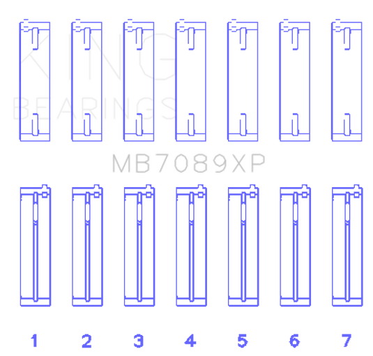 King Volkswagen VR6 2.8L (Size STD) Performance Main Bearing Set
