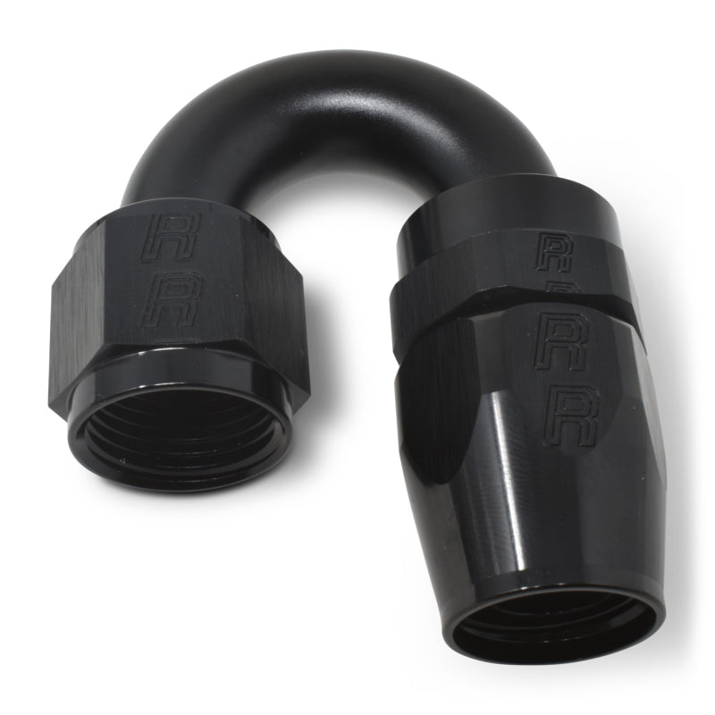 Load image into Gallery viewer, Russell Performance -6 AN Black 180 Degree Full Flow Swivel Hose End
