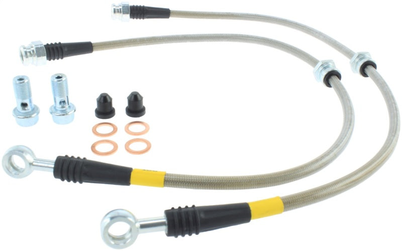 Load image into Gallery viewer, StopTech 06-12 Mitsubishi Eclipse Stainless Steel Front Brake Lines
