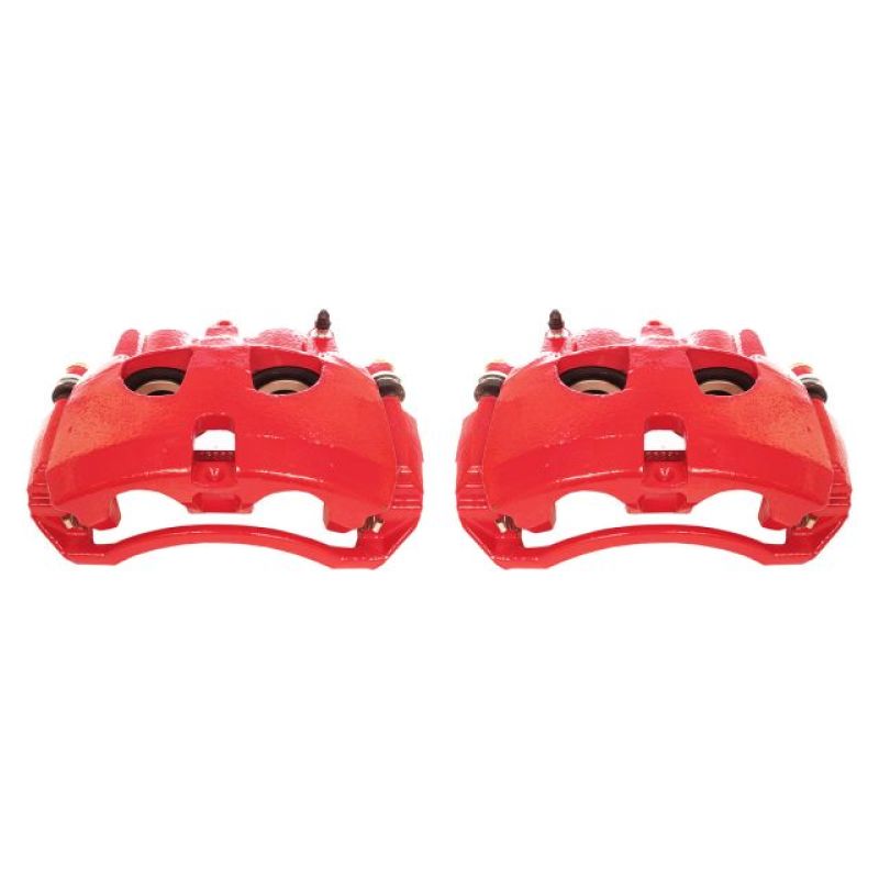Load image into Gallery viewer, Power Stop 09-10 Dodge Ram 2500 Front Red Calipers w/Brackets - Pair
