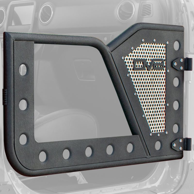 Load image into Gallery viewer, DV8 Offroad Jeep 18+ Wrangler JL / 20+ Gladiator JT Front Rock Doors w/ Perforated Aluminum Mesh

