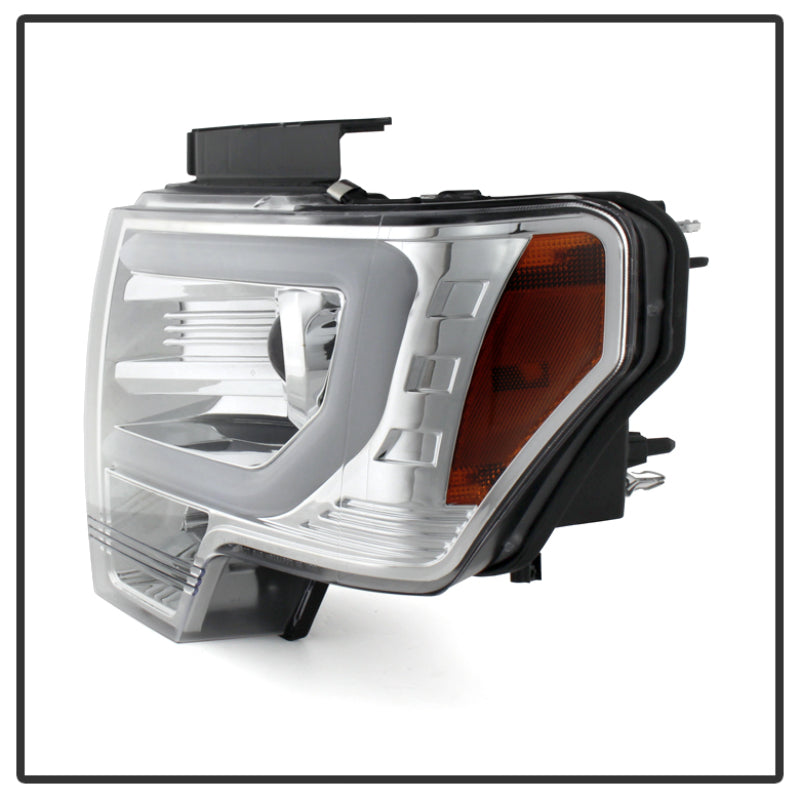 Load image into Gallery viewer, Spyder Ford F150 13-14 Projector Fctry Xenon Model- Light Bar DRL Chrm PRO-YD-FF15013-LBDRL-HID-C
