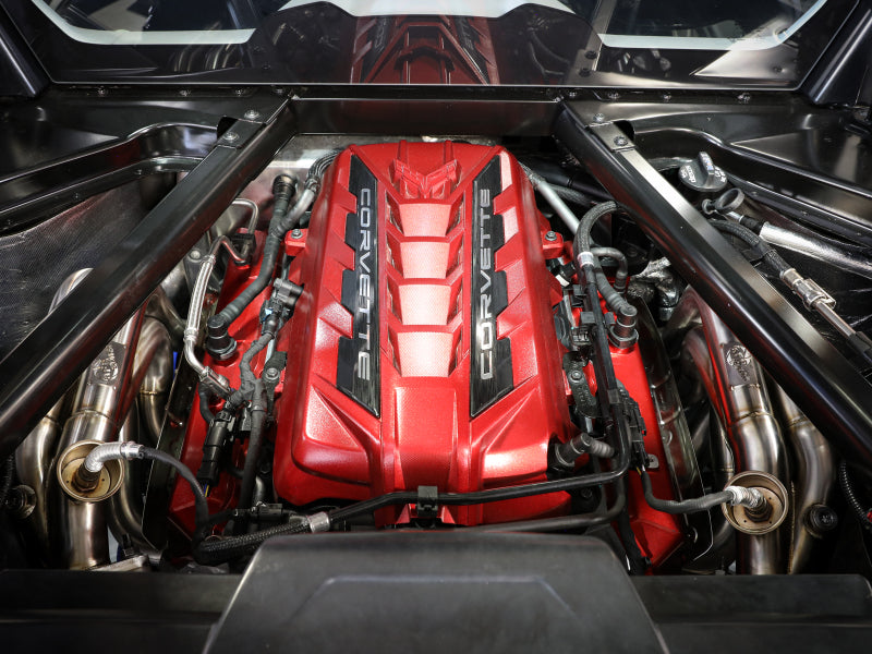 Load image into Gallery viewer, aFe Twisted 304SS Header 2020 Chevy Corvette (C8) 6.2L V8 - Titanium Ceramic Coated
